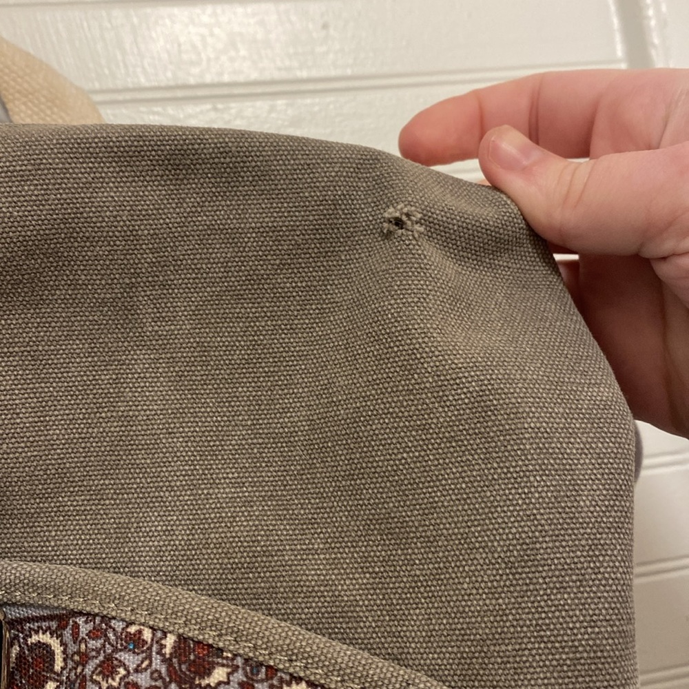 Boho Patterned Convertible Canvas Backpack - image 3